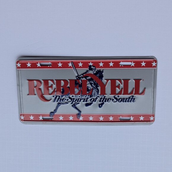 Vintage Rebel Yell Bourbon Whiskey Spirit of the South License Plate Tag. Distil - Picture 13 of 16